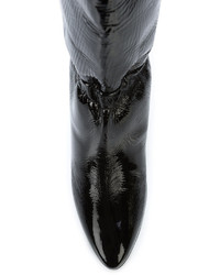 Bottes hauteur genou en cuir noires Pierre Hardy