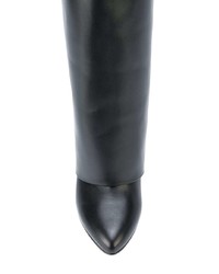 Bottes hauteur genou en cuir noires Givenchy