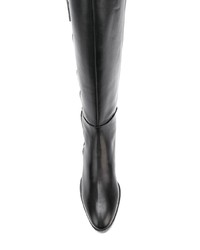 Bottes hauteur genou en cuir noires DKNY