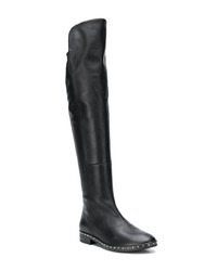 Bottes hauteur genou en cuir noires Marc Ellis