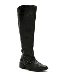 Bottes hauteur genou en cuir noires Mara Mac