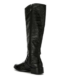 Bottes hauteur genou en cuir noires Mara Mac