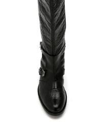 Bottes hauteur genou en cuir noires Mara Mac