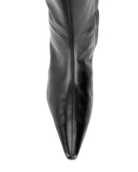 Bottes hauteur genou en cuir noires Dorateymur