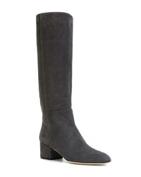 Bottes hauteur genou en daim gris foncé Sergio Rossi