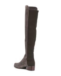 Bottes hauteur genou en daim gris foncé Stuart Weitzman