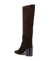 Bottes hauteur genou en daim marron foncé Stuart Weitzman