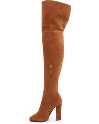 Bottes hauteur genou en daim marron Giuseppe Zanotti