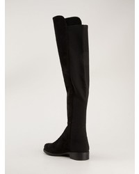 Bottes hauteur genou en daim noires Stuart Weitzman