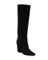 Bottes hauteur genou en daim noires Sergio Rossi