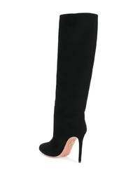 Bottes hauteur genou en daim noires Aquazzura