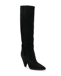 Bottes hauteur genou en daim noires Buttero