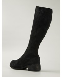 Bottes hauteur genou en daim noires Guidi