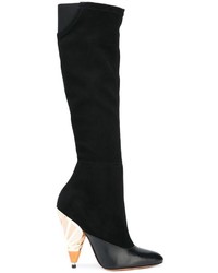 Bottes hauteur genou en daim noires Givenchy