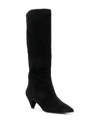 Bottes hauteur genou en daim noires The Seller