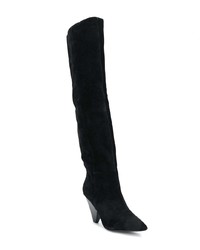 Bottes hauteur genou en daim noires Ash