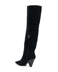 Bottes hauteur genou en daim noires Ash