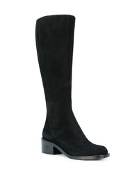 Bottes hauteur genou en daim noires Giorgio Armani