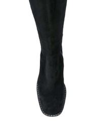 Bottes hauteur genou en daim noires Giorgio Armani