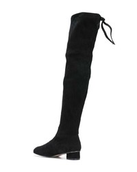 Bottes hauteur genou en daim noires Stuart Weitzman