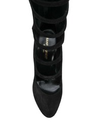 Bottes hauteur genou en daim noires Saint Laurent