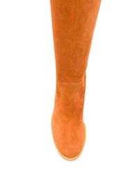 Bottes hauteur genou en daim orange Tod's