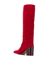 Bottes hauteur genou en daim rouges Stuart Weitzman