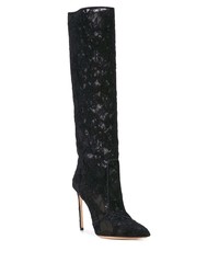 Bottes hauteur genou en toile noires Francesco Russo