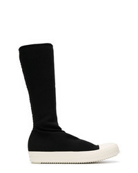 Bottes hauteur genou noires et blanches