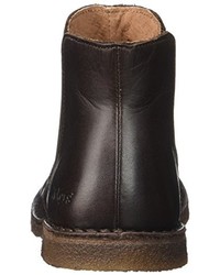 Bottes marron foncé Kickers