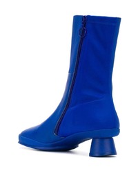 Bottes mi-mollet en cuir bleues Camper Lab