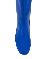 Bottes mi-mollet en cuir bleues Camper Lab