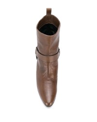 Bottes mi-mollet en cuir marron Marc Ellis