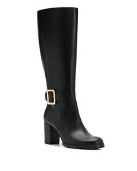 Bottes mi-mollet en cuir noires Bally