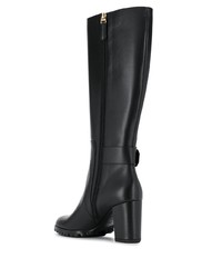 Bottes mi-mollet en cuir noires Bally