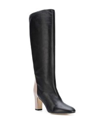 Bottes mi-mollet en cuir noires Gia Couture