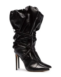 Bottes mi-mollet en cuir noires Alexandre Vauthier