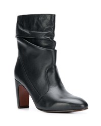 Bottes mi-mollet en cuir noires Chie Mihara