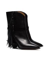 Bottes mi-mollet en cuir noires Isabel Marant