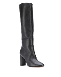 Bottes mi-mollet en cuir noires The Seller