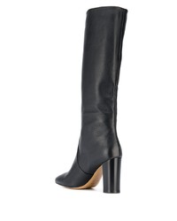 Bottes mi-mollet en cuir noires The Seller