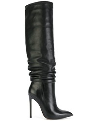 Bottes mi-mollet en cuir noires Gianni Renzi