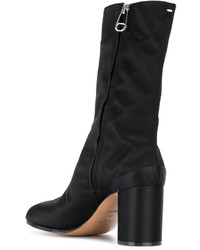 Bottes mi-mollet en cuir noires Maison Margiela