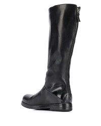 Bottes mi-mollet en cuir noires Marsèll