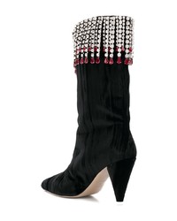 Bottes mi-mollet en daim noires ATTICO