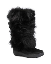 Bottes mi-mollet en daim noires Pajar