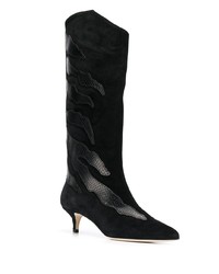 Bottes mi-mollet en daim noires Gia Couture