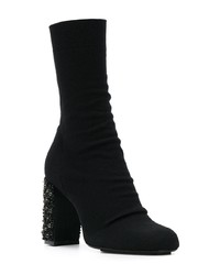 Bottes mi-mollet en daim noires Gentry Portofino