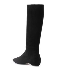 Bottes mi-mollet en daim noires The Seller