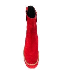 Bottes mi-mollet en daim rouges Paloma Barceló